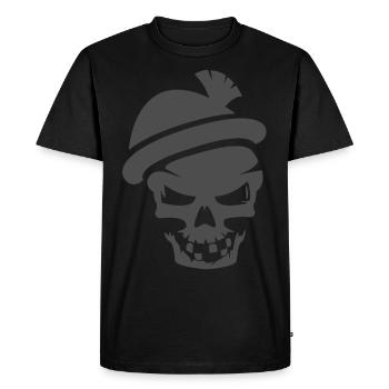 crâne bavarois gris - T-shirt Premium bio Homme - noir - Devant - Nico (187cm)