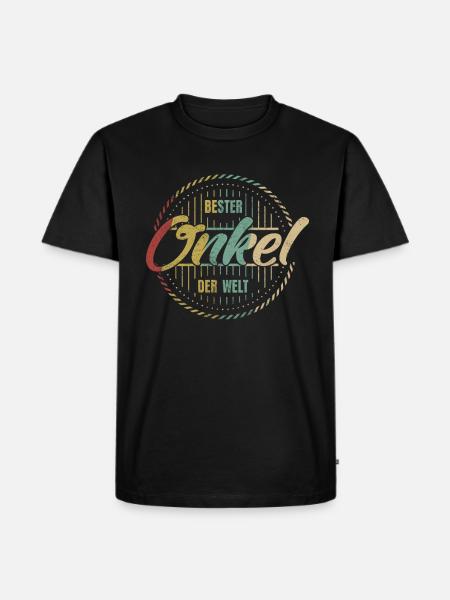 Bester Onkel - Männer Premium Bio T-Shirt - Schwarz
