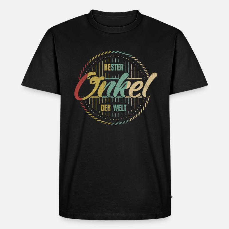 Bester Onkel - Männer Premium Bio T-Shirt - Schwarz
