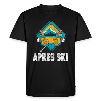 Apres ski - T-shirt Premium bio Homme - noir - Devant - Nico (187cm)