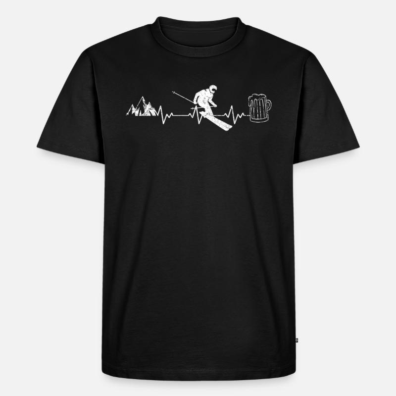 Apres Ski - Männer Premium Bio T-Shirt - Schwarz