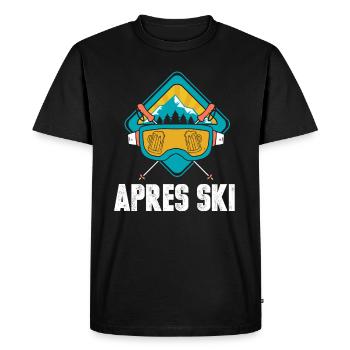 Vacances au ski après ski - T-shirt Premium bio Homme - noir - Devant - Nico (187cm)