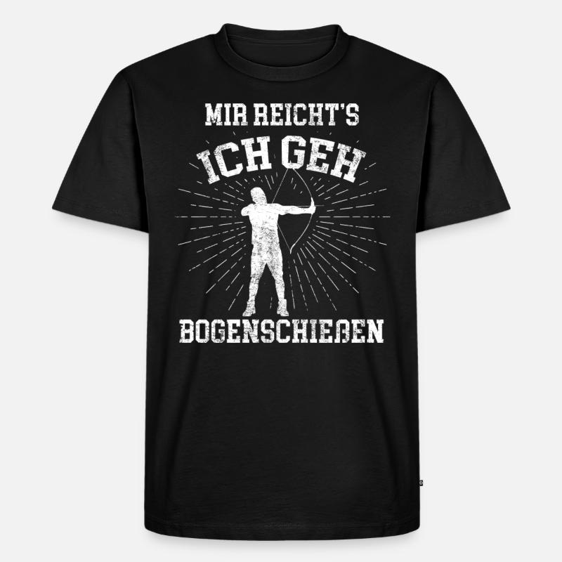 Bogenschießen Langbogen - Männer Premium Bio T-Shirt - Schwarz