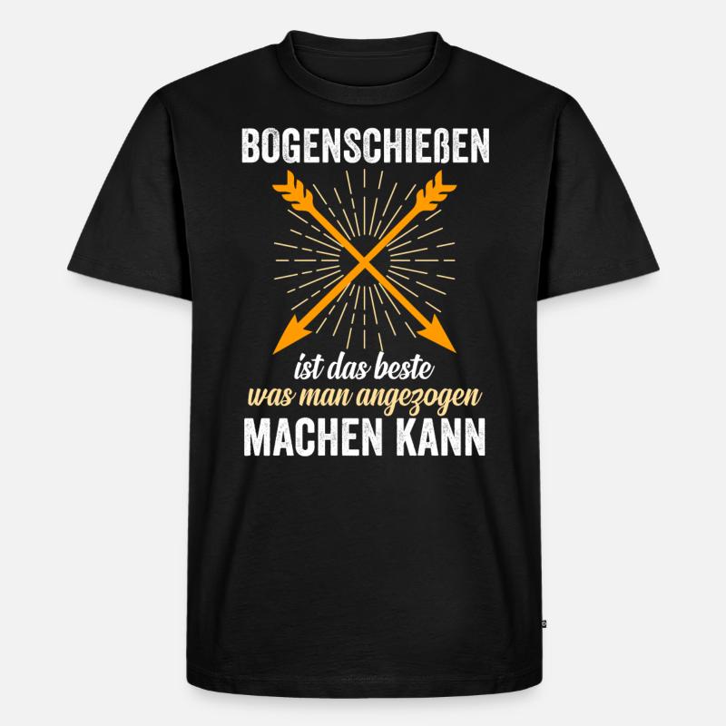 Bogenschütze - Männer Premium Bio T-Shirt - Schwarz