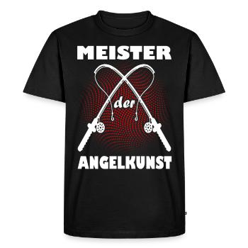 Ange disant passe-temps cadeau pêche art - T-shirt Premium bio Homme - noir - Devant - Nico (187cm)