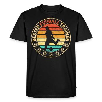 Entraîneur de football club de football - T-shirt Premium bio Homme - noir - Devant - Nico (187cm)