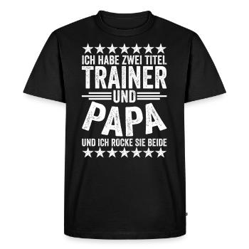 Fußball Trainer - Männer Premium Bio T-Shirt - Schwarz - Vorne - Nico (187cm)