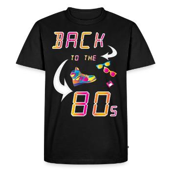 Back to the 80's - Men's Premium Organic T-Shirt - black - Front - Nico (187cm)