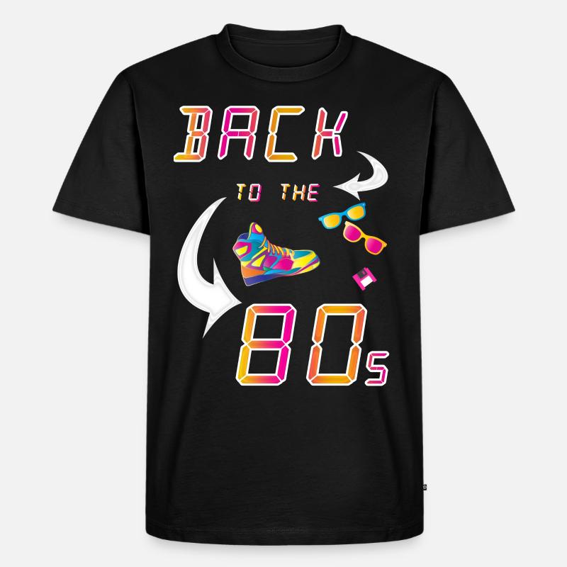 Back to the 80´s - Männer Premium Bio T-Shirt - Schwarz