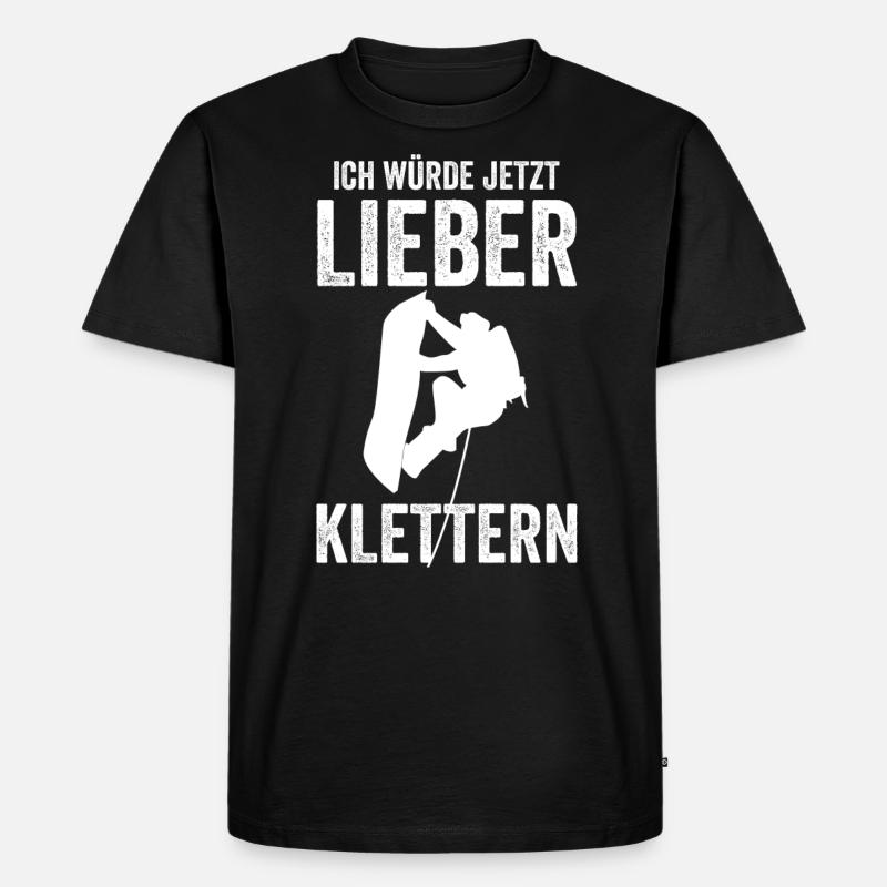 Klettern Kletterer - Männer Premium Bio T-Shirt - Schwarz