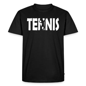 Joueur de tennis joueur de tennis - T-shirt Premium bio Homme - noir - Devant - Nico (187cm)