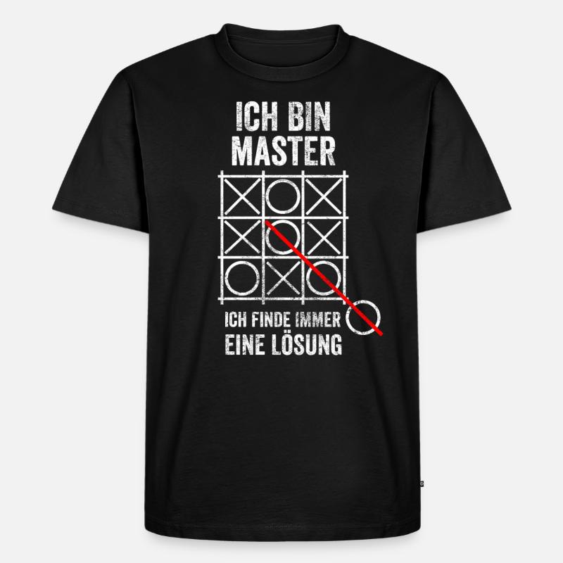 Master Studium Student - Männer Premium Bio T-Shirt - Schwarz