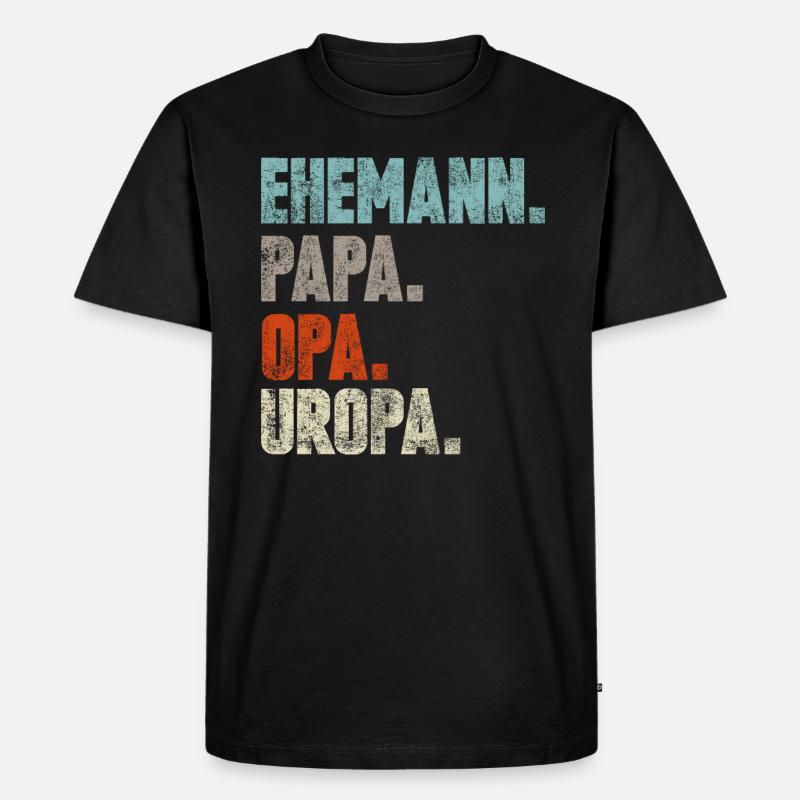 Uropa - Männer Premium Bio T-Shirt - Schwarz