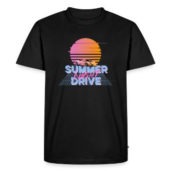 Conduite de nuit d'été - T-shirt Premium bio Homme - noir - Devant - Nico (187cm)
