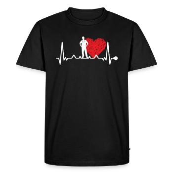 Médecin paramédical urgentiste - T-shirt Premium bio Homme - noir - Devant - Nico (187cm)