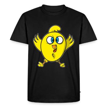 Birdie bird chick - Men's Premium Organic T-Shirt - black - Front - Nico (187cm)