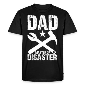 Father of Disaster Master of Disaster Gift - Men's Premium Organic T-Shirt - black - Front - Nico (187cm)