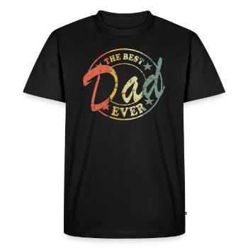 Le meilleur papa jamais meilleur cadeau papa papa - T-shirt Premium bio Homme - noir - Devant - Nico (187cm)