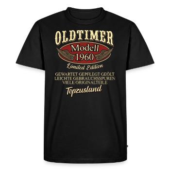 Cadeau pour 60e anniversaire millésime 1960 60 ans - T-shirt Premium bio Homme - noir - Devant - Nico (187cm)