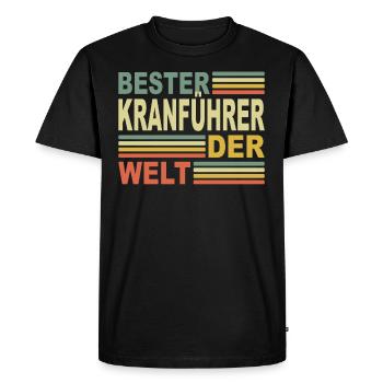 Meilleur opérateur de grue grue mobile - T-shirt Premium bio Homme - noir - Devant - Nico (187cm)