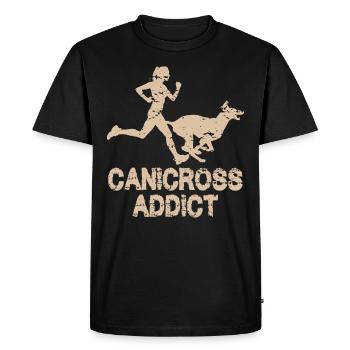 Canicross Addict - T-shirt Premium bio Homme - noir - Devant - Nico (187cm)