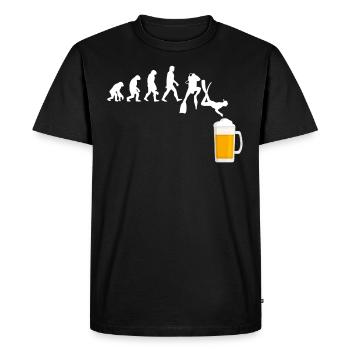 Divers Evolution Beer Diving Deep Divers Alcohol - Men's Premium Organic T-Shirt - black - Front - Nico (187cm)