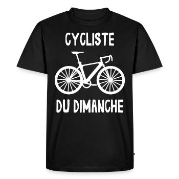 Cycliste du dimanche - T-shirt Premium bio Homme - noir - Devant - Nico (187cm)