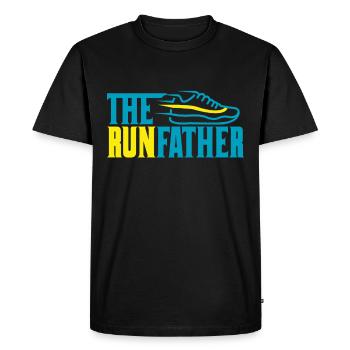 The runfather - Le père coureur - T-shirt Premium bio Homme - noir - Devant - Nico (187cm)