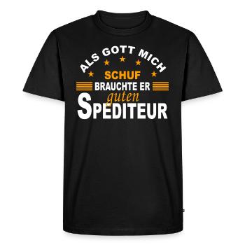 Logistician forwarding agent forwarder forwarder gift - Men's Premium Organic T-Shirt - black - Front - Nico (187cm)