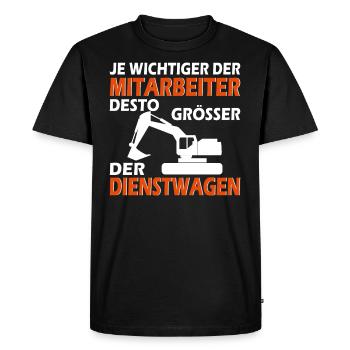 Construction equipment guide Excavator driver excavator driver gift - Men's Premium Organic T-Shirt - black - Front - Nico (187cm)