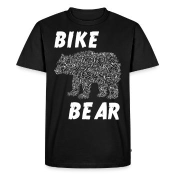 Vélo ours de vélos sport animal - T-shirt Premium bio Homme - noir - Devant - Nico (187cm)