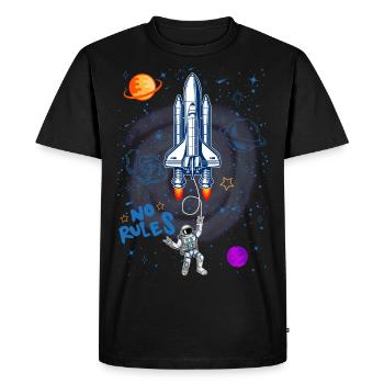 Cadeau de vaisseau spatial astronaute astronaute drôle - T-shirt Premium bio Homme - noir - Devant - Nico (187cm)