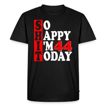 Happy 44 birthday 44 years gift - Men's Premium Organic T-Shirt - black - Front - Nico (187cm)