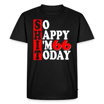 Happy 66 birthday 66 years gift - Men's Premium Organic T-Shirt - black - Front - Nico (187cm)