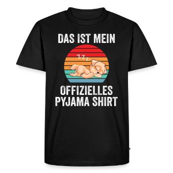 Hunde Pyjama Shirt Hundebesitzer Schlafshirt Gesch - Männer Premium Bio T-Shirt - Schwarz - Vorne - Nico (187cm)