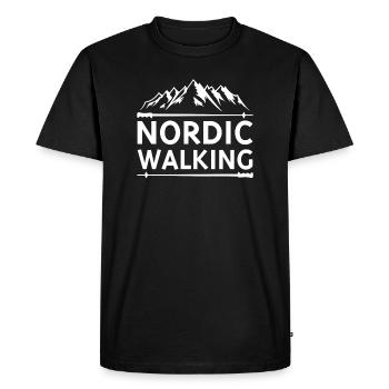 Nordic walking - Men's Premium Organic T-Shirt - black - Front - Nico (187cm)