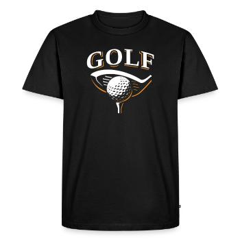 golf - Men's Premium Organic T-Shirt - black - Front - Nico (187cm)