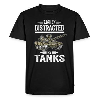 Cadeau de l'armée de vétéran militaire de pilote de réservoir - T-shirt Premium bio Homme - noir - Devant - Nico (187cm)