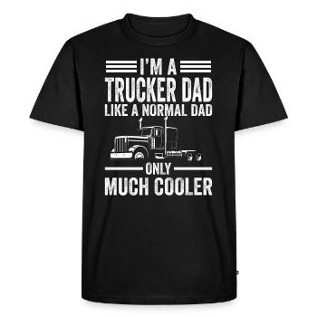 Cadeau de fête des pères de camionneur papa chauffeur de camion papa - T-shirt Premium bio Homme - noir - Devant - Nico (187cm)