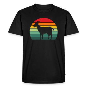 goat retro gift goat t-shirt - Men's Premium Organic T-Shirt - black - Front - Nico (187cm)