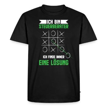 Lustiges Steuerberater Sprüche Geschenk - Männer Premium Bio T-Shirt - Schwarz - Vorne - Nico (187cm)