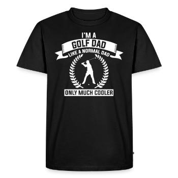 Golf Papa Golfer Papa Fête des pères - T-shirt Premium bio Homme - noir - Devant - Nico (187cm)