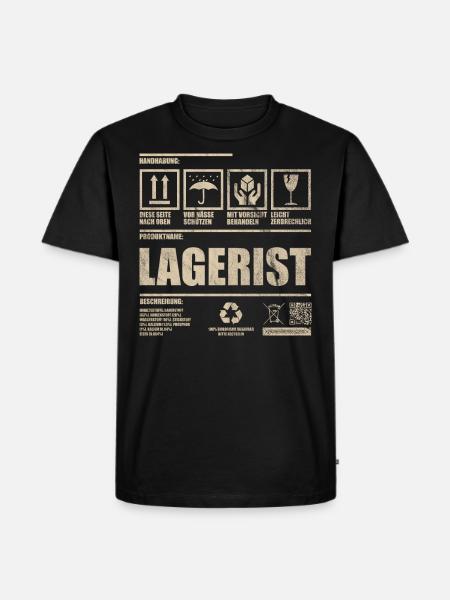 Lustiges Lagerist Geschenk - Männer Premium Bio T-Shirt - Schwarz