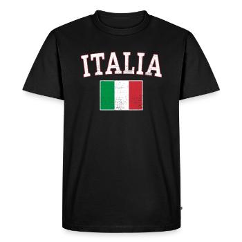Italia Flag italy rome italian - T-shirt Premium bio Homme - noir - Devant - Nico (187cm)