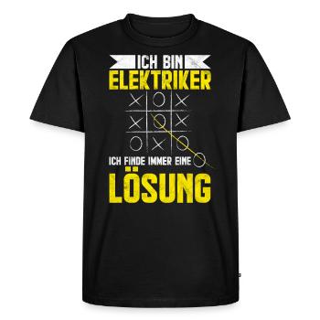 Elektriker Sprüche - Männer Premium Bio T-Shirt - Schwarz - Vorne - Nico (187cm)