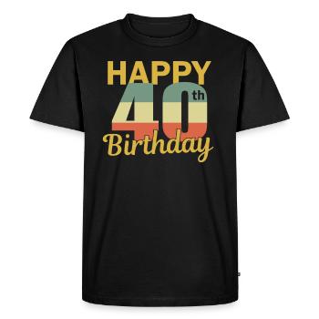 40 ans pour le cadeau de 40 ans - T-shirt Premium bio Homme - noir - Devant - Nico (187cm)