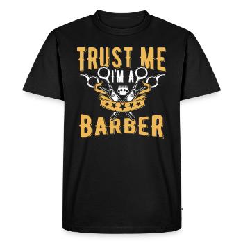 Barbier Barbershop Bartstylist - T-shirt Premium bio Homme - noir - Devant - Nico (187cm)