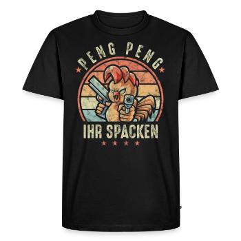 Peng peng ihr Spacken - Männer Premium Bio T-Shirt - Schwarz - Vorne - Nico (187cm)
