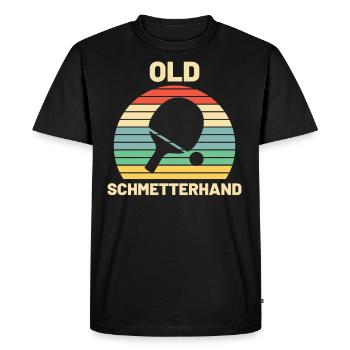 Old Schmetterhand Tischtennis Geschenk - Männer Premium Bio T-Shirt - Schwarz - Vorne - Nico (187cm)