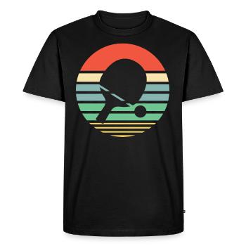 Raquette de ping-de-table Retro Idée cadeau - T-shirt Premium bio Homme - noir - Devant - Nico (187cm)